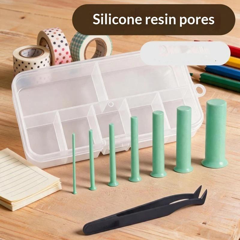 Silicone Epoxy Resin Molds Set - Resin Hole Maker Set 7 Sizes