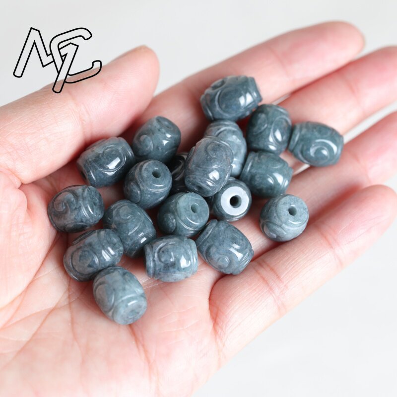 5PC Natural Blue Water Jade Ri - đánh giá và giá Beading