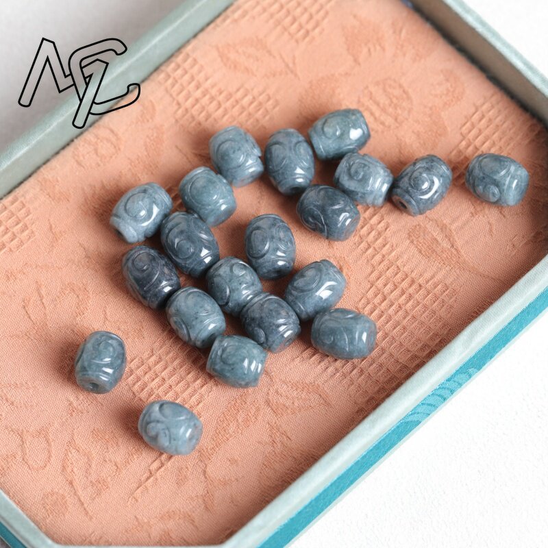 5PC Natural Blue Water Jade Ri - đánh giá và giá Beading