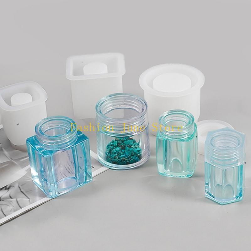 N5KA lưu trữ bình lọ bình nhựa - đánh giá và giá Silicone Epoxy Resin Molds Set