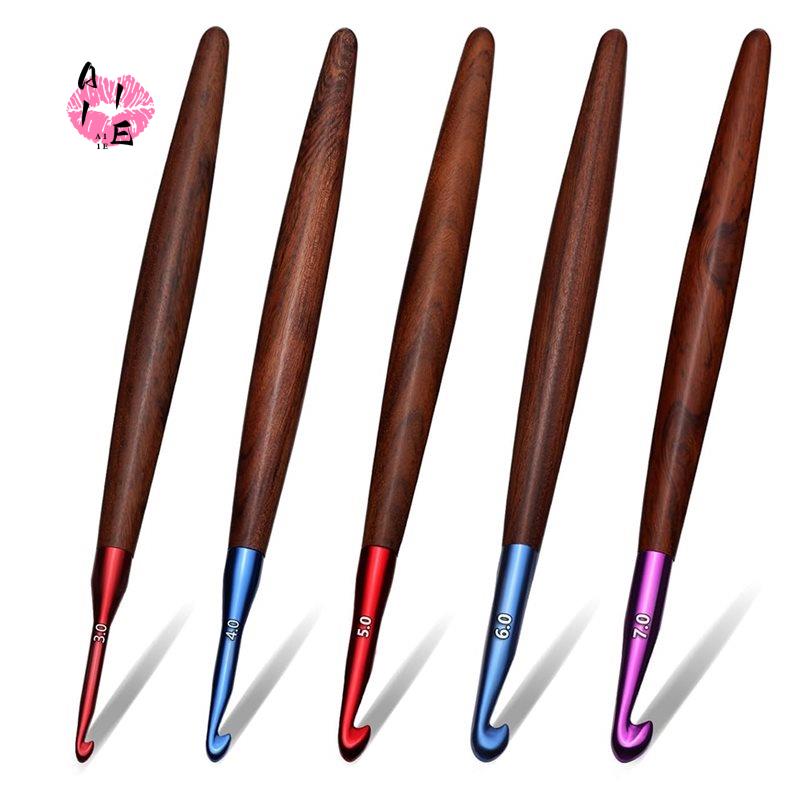 A11E-Crochet Hooks Set, Ergono - đánh giá và giá Wooden Crochet Hooks Ergonomic Handle