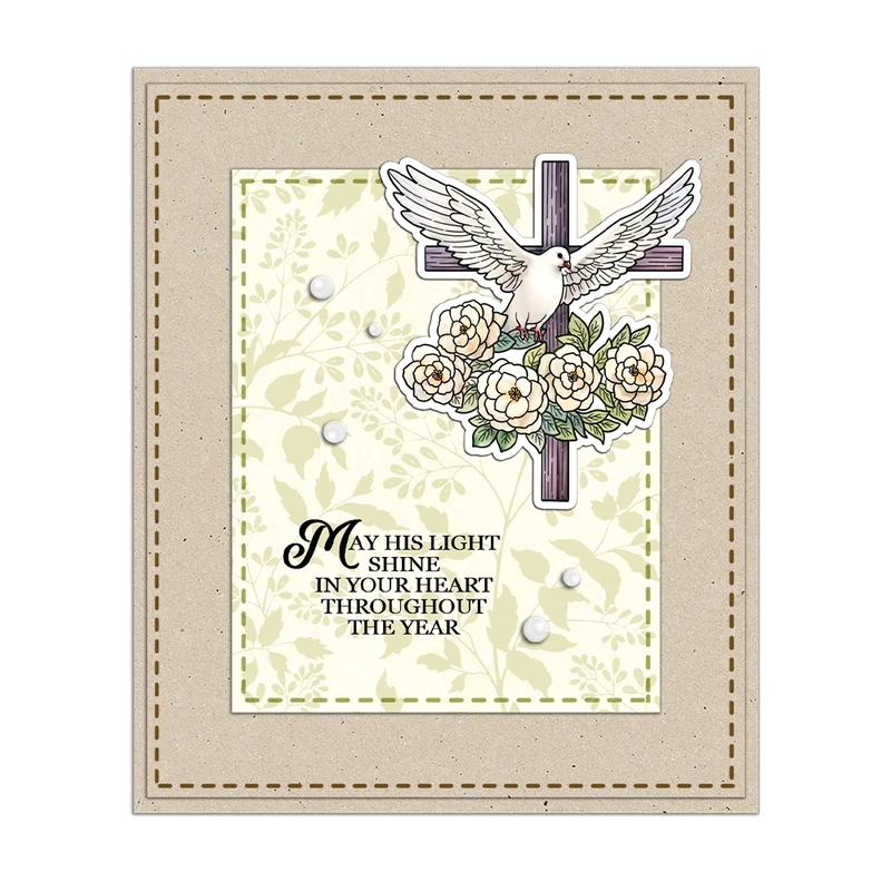 Mangocraft Cross With Flowers  - đánh giá và giá Clear Silicone Stamps For Card Making