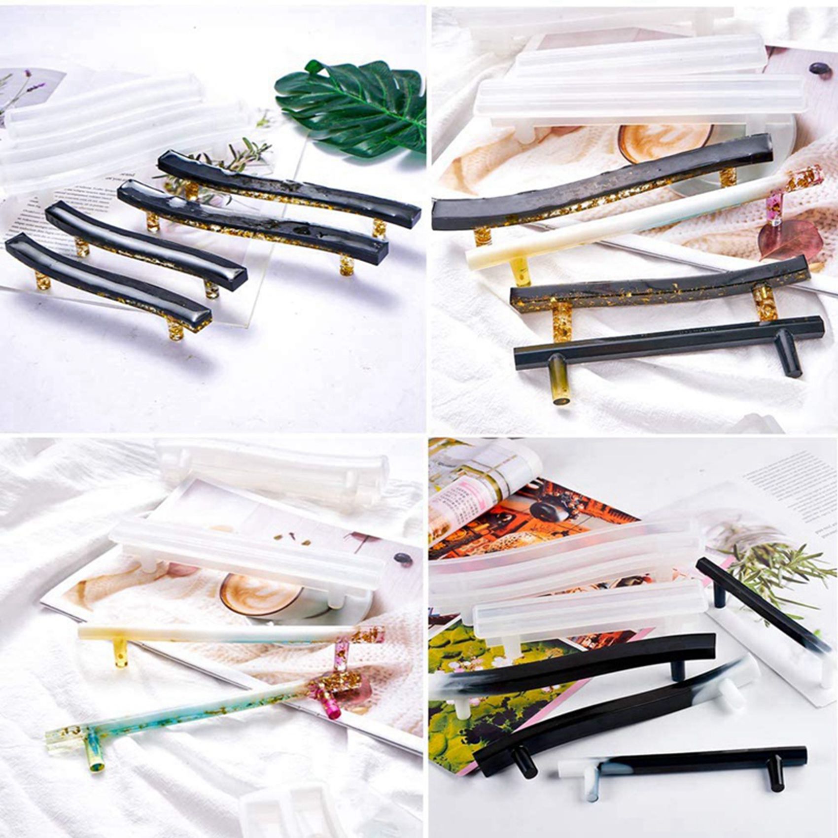 AA81-8 Set Tray Handle Resin M - đánh giá và giá Silicone Epoxy Resin Molds Set