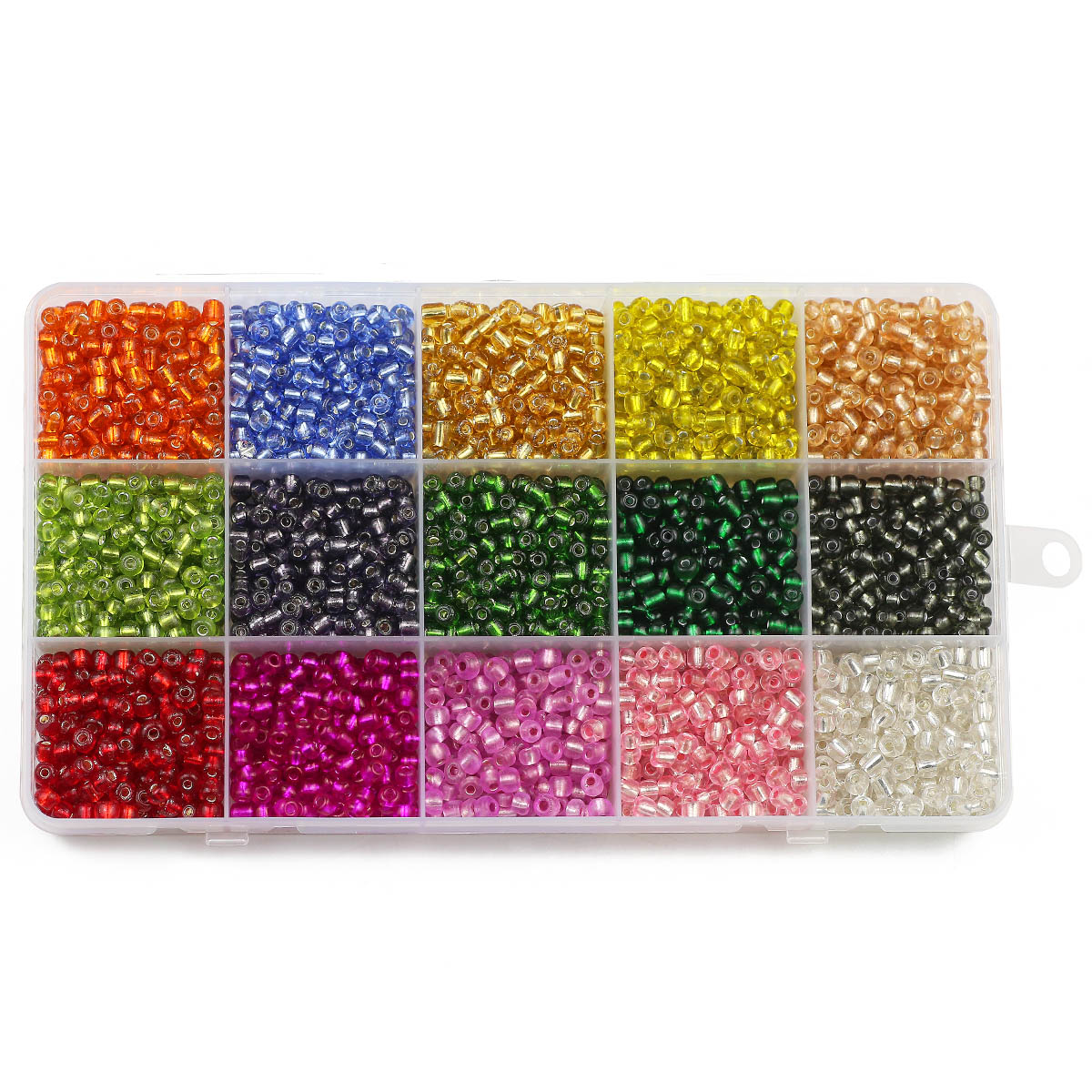 15 Colors Kit Transparent 2/3/ - đánh giá và giá Glass Seed Beads 2Mm Jewelry Making