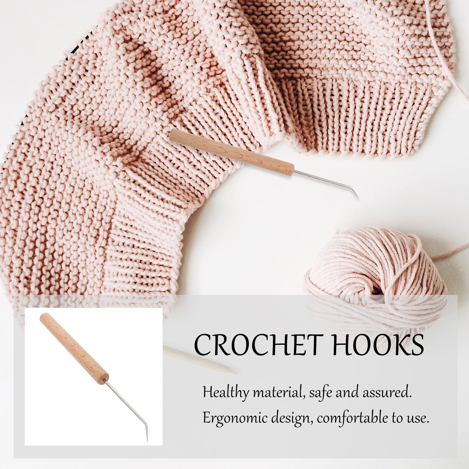 1Pcs Crochet Hooks Wooden Knit - đánh giá và giá Wooden Crochet Hooks Ergonomic Handle
