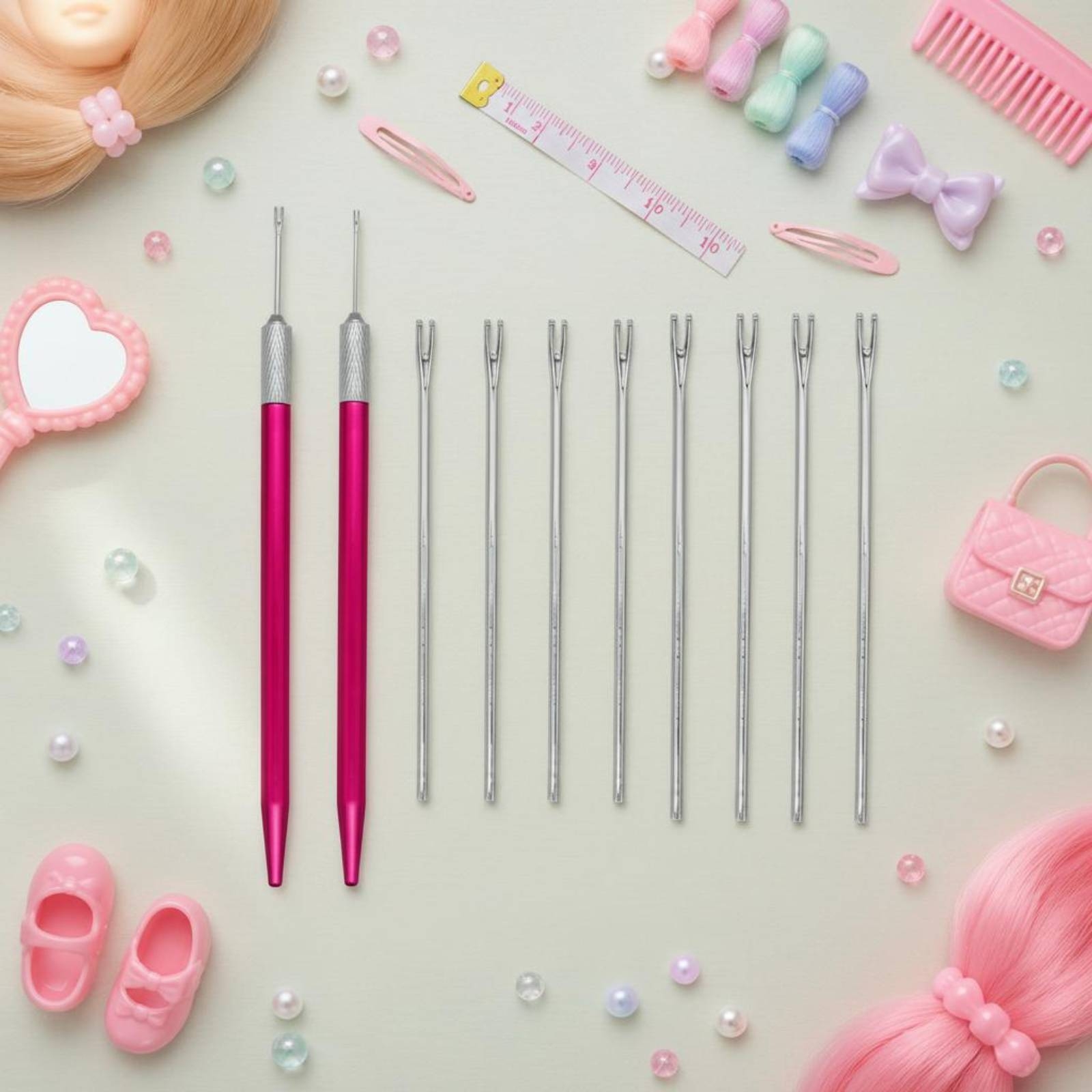 Doll Hair Rerooting Kit Knurle - đánh giá và giá Craft Tools