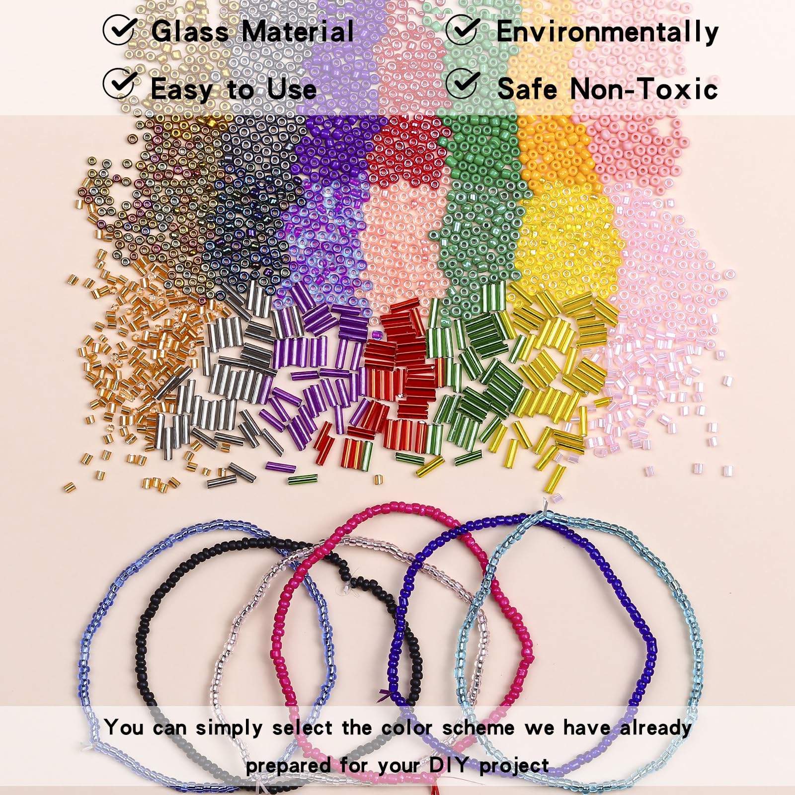 7 Boxes Glass Seed Beads & Bug - đánh giá và giá Glass Seed Beads 2Mm Jewelry Making