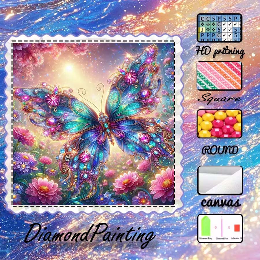 1 piece 5D DIY flocking cloth, - đánh giá và giá 5D Diamond Painting Kit Full Drill