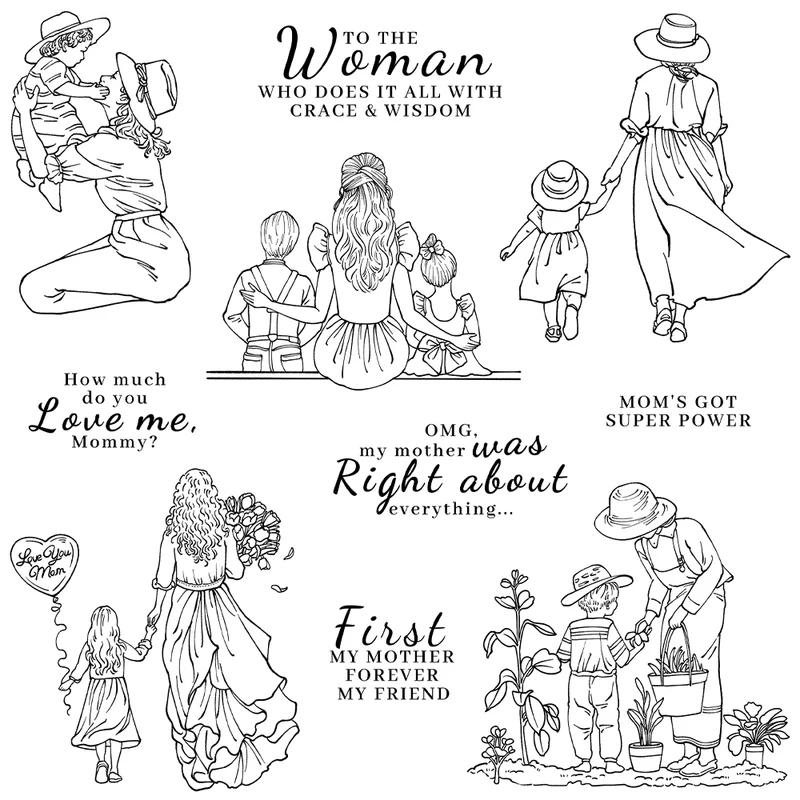 Mangocraft Mom And Kids Clear  - đánh giá và giá Clear Silicone Stamps For Card Making