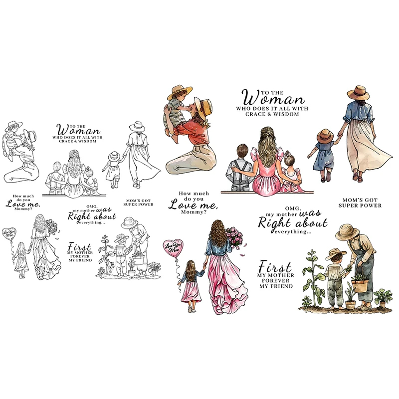 Mangocraft Mom And Kids Clear  - đánh giá và giá Clear Silicone Stamps For Card Making