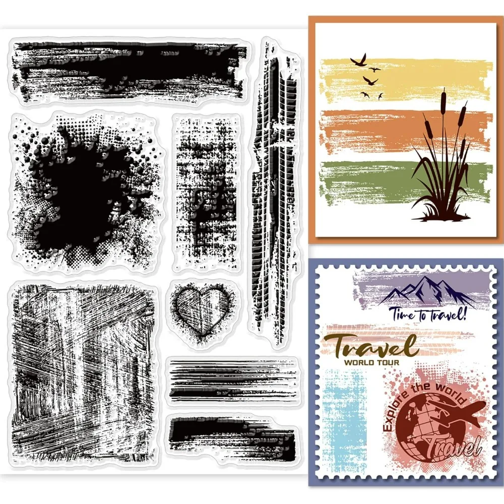 1pc Stain Background Clear Sta - đánh giá và giá Clear Silicone Stamps For Card Making