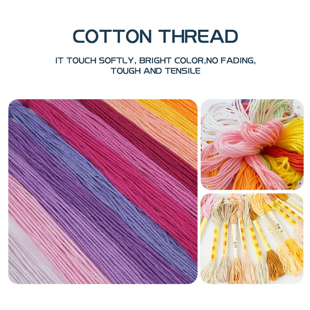 News Pre-Printed Cross Stitch  - đánh giá và giá Cotton Embroidery Thread Skeins