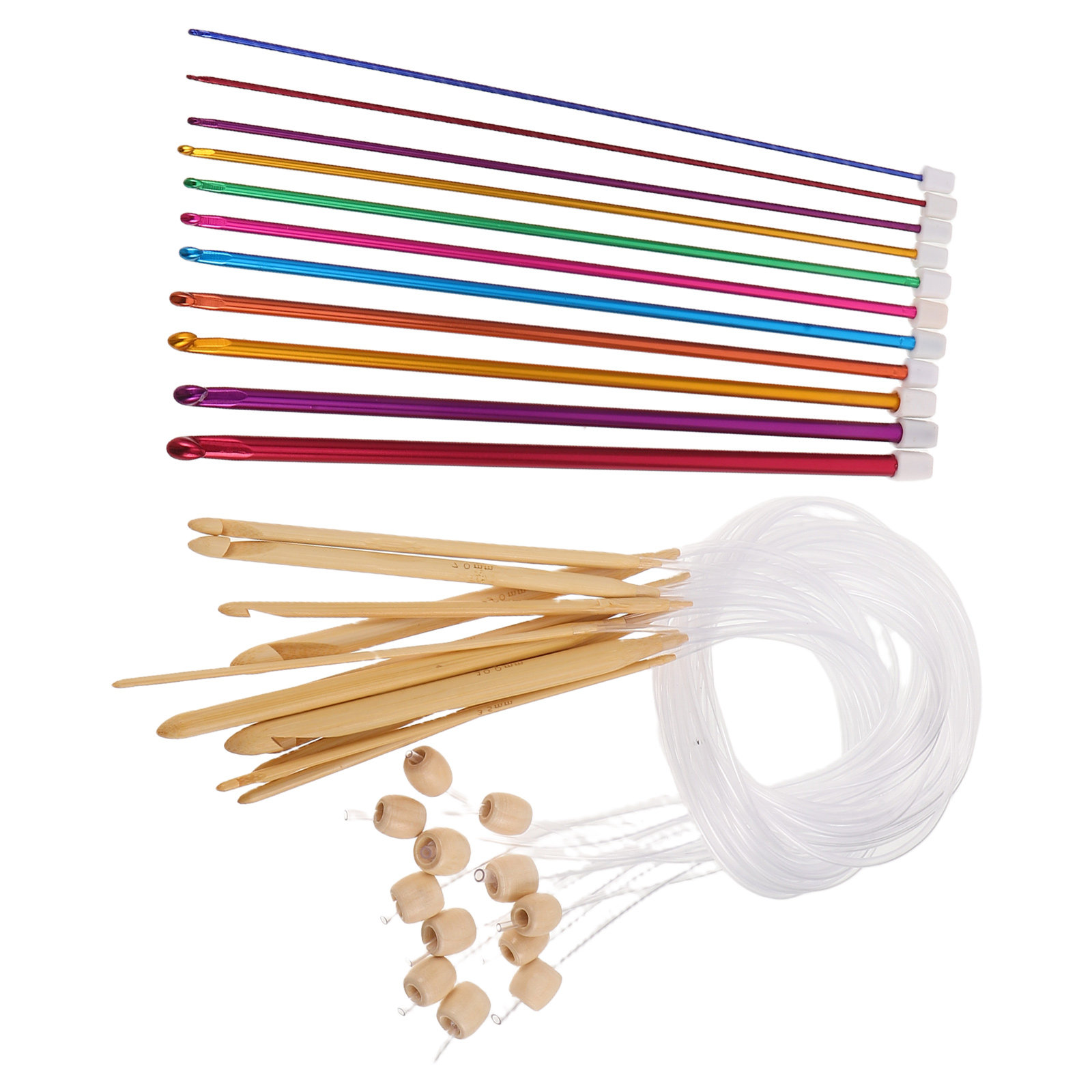 1Set Vibrant Crochet Hooks Set - đánh giá và giá Wooden Crochet Hooks Ergonomic Handle