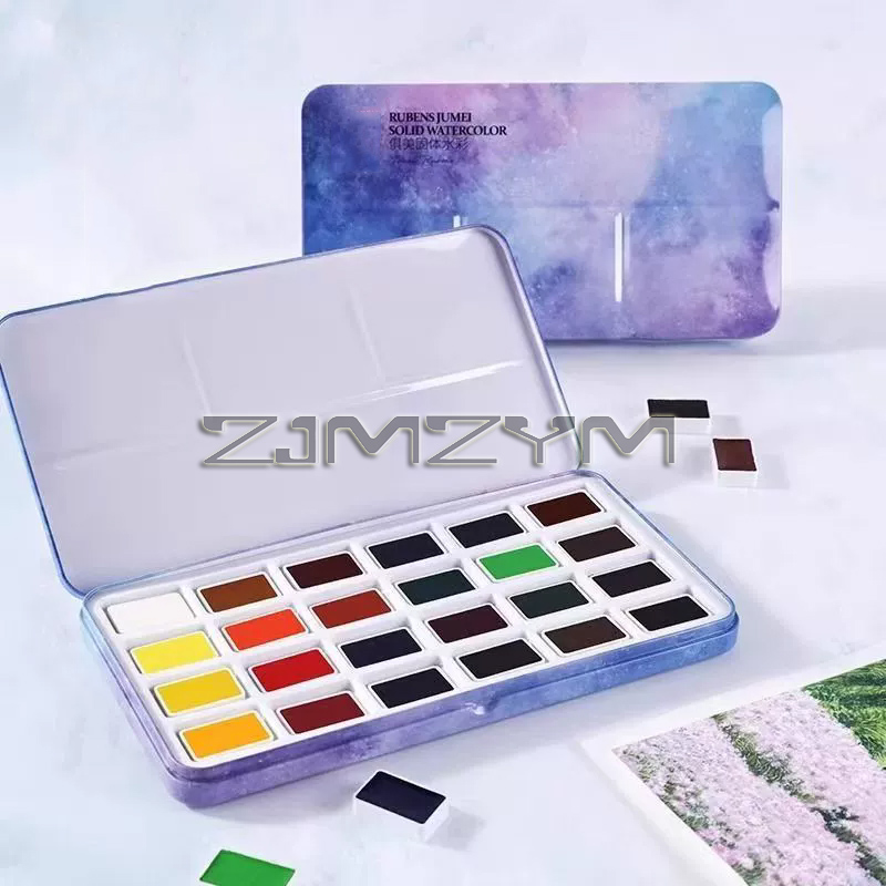 Watercolours Solid Watercolor  - đánh giá và giá Watercolor Paint Set Solid Pigment