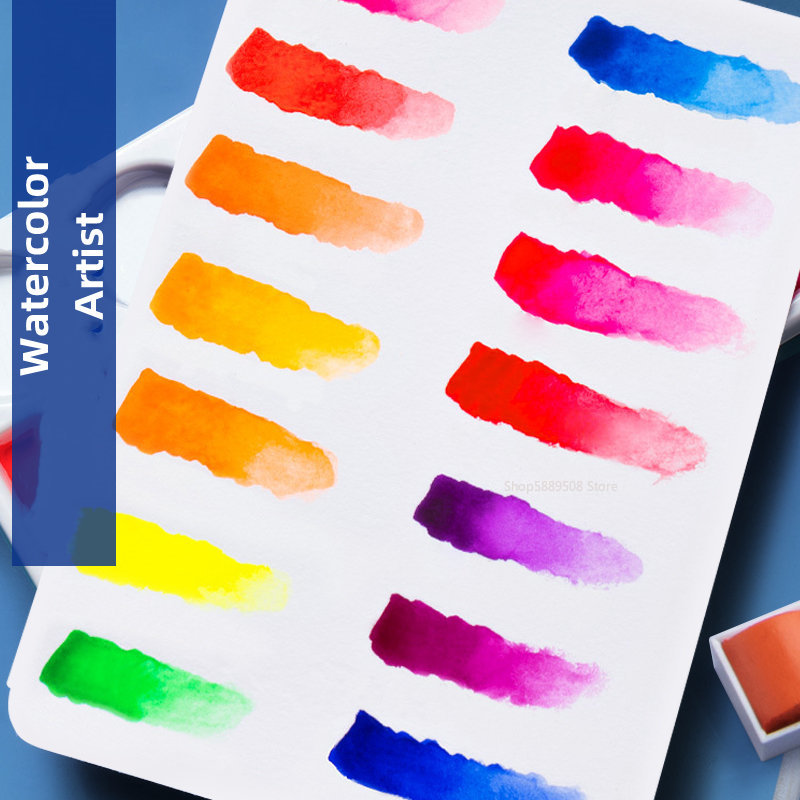 Artists Solid Watercolor Pigme - đánh giá và giá Watercolor Paint Set Solid Pigment