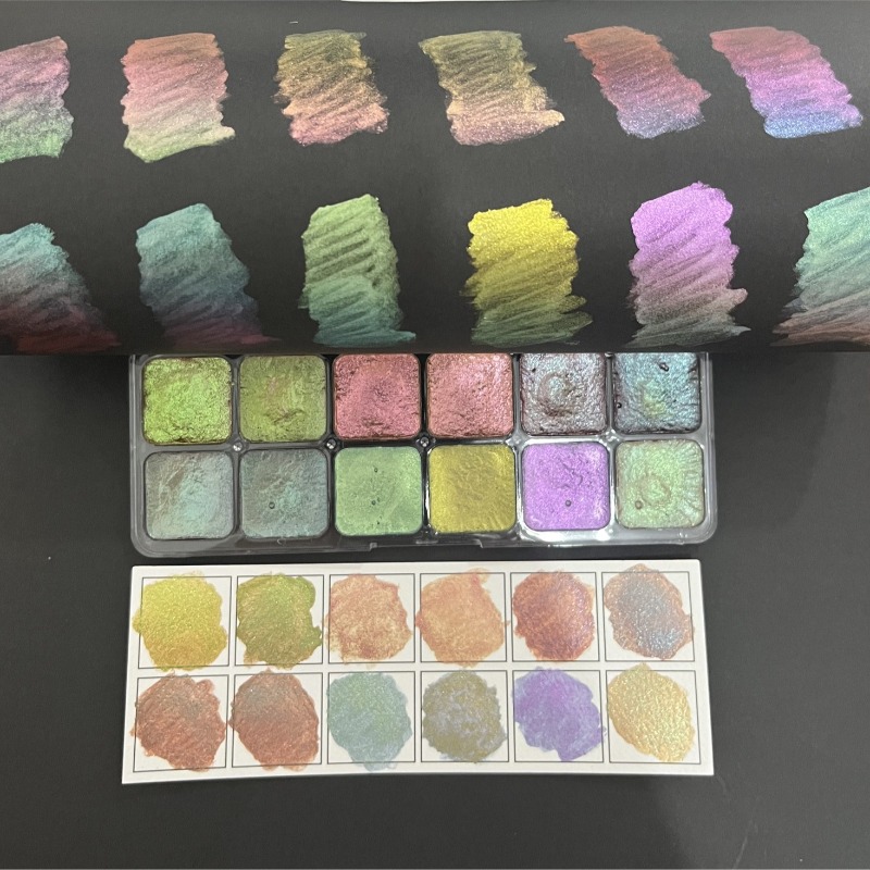 Chameleon Solid Watercolor Pai - đánh giá và giá Watercolor Paint Set Solid Pigment