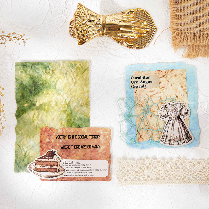 32pcs/pack Vintage Reliefs Tex - đánh giá và giá Vintage Junk Journal Scrapbooking Paper